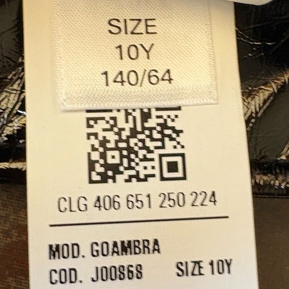 Diesel Kids Girls Glossy Black Jacket and Skirt Set - Picture 8 of 10